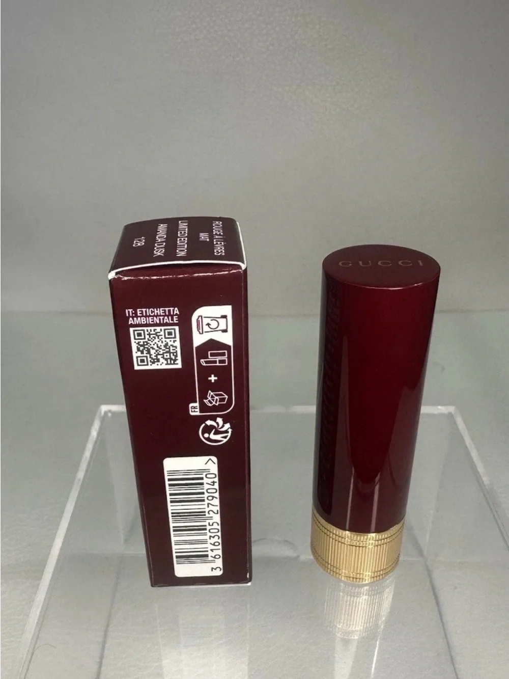 Gucci Rouge à Lèvres Matte Lipstick Stick, Limited Edition Amanda Dusk 128 NIB